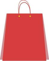 plat illustration de rouge achats sac. vecteur