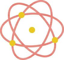 atomique structure dans Orange et Jaune couleur. vecteur