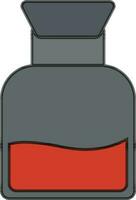 gris bouteille avec Liège et Orange liquide. vecteur