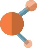 molécule icône dans Orange couleur. vecteur