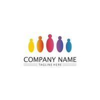 logo de personnes, équipe, succès, travail de personnes, groupe et communauté, vecteur de logo d'entreprise et d'entreprise et soins de conception, icône de la famille logo de réussite