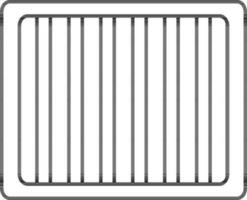 prisonnier cellule signe ou symbole. vecteur