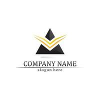 création de logo triangle pyramide et symbole vectoriel égyptien et entreprise de logo