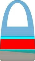 sac dans bleu, rouge et gris couleur. vecteur