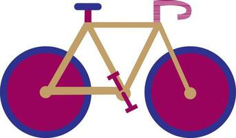 vélo fabriqué par rose, marron et bleu couleur. vecteur