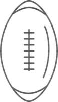 dessin au trait illustration de une le rugby balle. vecteur