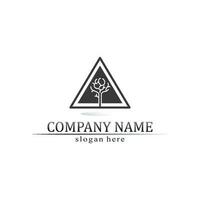 création de logo triangle pyramide et symbole vectoriel égyptien et entreprise de logo
