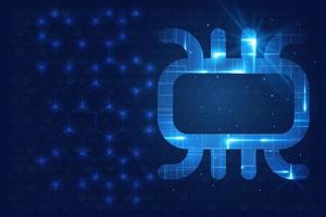 vecteur de microprocesseur lumineux abstrait