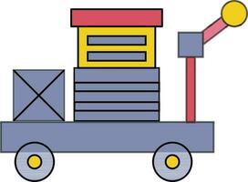 chariot élévateur un camion icône ou symbole. vecteur