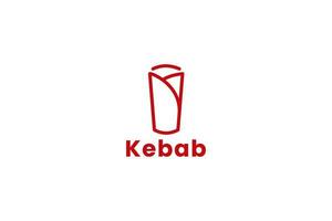 kebab logo vecteur icône illustration