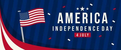 vecteur bannière, célébrer Amérique indépendance journée