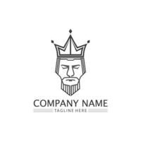 logo de la couronne logo du roi logo de la reine, princesse, modèle vecteur icône illustration design impérial, royal et succès logo entreprise