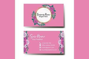 affaires carte modèle Rose avec anémone fleur aquarelle vecteur