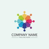 logo de personnes, équipe, succès, travail de personnes, groupe et communauté, vecteur de logo d'entreprise et d'entreprise et soins de conception, icône de la famille logo de réussite