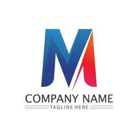 m lettre logo design vecteur identité icône signe