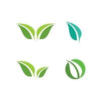 logo d'arbre de feuille et de nature pour la conception d'écologie de plante verte de vecteur d'affaires