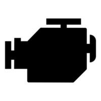symbole moteur voiture icône noir Couleur vecteur illustration image plat style