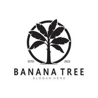 Facile silhouette banane arbre logo. plat conception vecteur