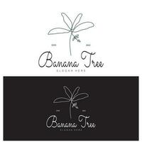 Facile silhouette banane arbre logo. plat conception vecteur