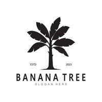 Facile silhouette banane arbre logo. plat conception vecteur