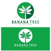 Facile silhouette banane arbre logo. plat conception vecteur