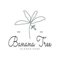 Facile silhouette banane arbre logo. plat conception vecteur