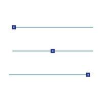 ensemble de horizontal lignes, réglages icône sur blanc arrière-plan, ligne style, modifiable vecteur, plat conception, direction symbole, vecteur illustration.