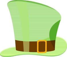 illustration de brillant vert lutin chapeau. vecteur