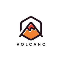 volcan logo conception vecteur avec moderne Créatif style