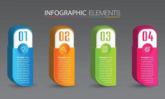 infographie de bannière de modèle de zone de texte moderne vecteur