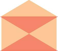 ouvert enveloppe icône dans Orange et rose couleur. vecteur