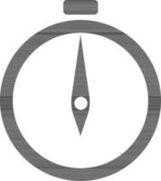 illustration de une chronomètre dans noir et blanc couleur. vecteur