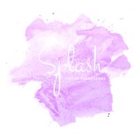 Splash aquarelle belle main peinture sur fond blanc vecteur