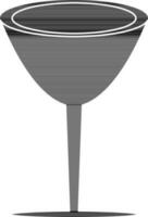 cocktail verre dans noir et blanc couleur. vecteur