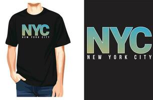 Nouveau york ville élégant typographie T-shirt conception et modèle vectoriel