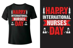 content international infirmières journée , infirmières T-shirt conception vecteur