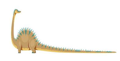 diplodocus isolé dinosaure dessin animé personnage vecteur