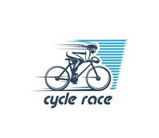 vélo cycliste icône, bicyclette cyclisme course, triathlon vecteur