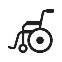 fauteuil roulant icône vecteur