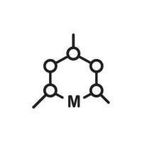 vecteur d'icône de molécule