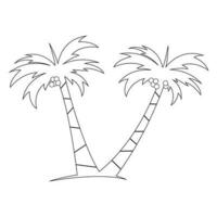 noix de coco arbre vecteur logo conception