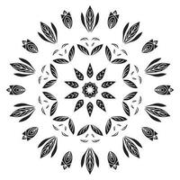 mandala modèle pochoir abstrait floral ornement vecteur