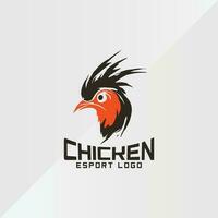 poulet logo esport équipe conception jeu mascotte vecteur