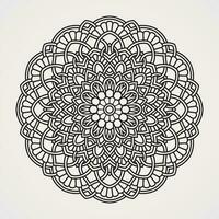 symétrique mandala avec continu lignes. adapté pour henné, tatouages, Photos, coloration livres. Islam, hindou, bouddha, Inde, Pakistan, Chinois, arabe vecteur