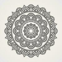 circulaire ornement dans le forme de une fleur mandala.adapté pour henné, tatouages, Photos, coloration livres. Islam, hindou, bouddha, Inde, Pakistan, Chinois, arabe vecteur