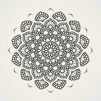 magnifique ornemental circulaire mandala. adapté pour henné, tatouages, coloration livres vecteur