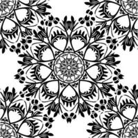 fleur mandala coloration page, ligne Facile modèle pour conception isolé sur blanc arrière-plan, coloration livre adultes et des gamins vecteur