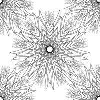 monochrome mandala coloration livre page conception. anti stress main tiré coloration page vecteur illustration