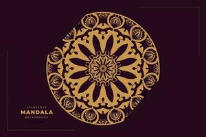 luxe ornemental mandala Contexte avec d'or arabesque modèle islamique est style. décoratif mandala pour imprimer, affiche, couverture, brochure, prospectus, bannière vecteur