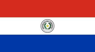 drapeau du paraguay, couleurs officielles et proportion. illustration vectorielle. vecteur